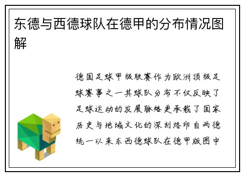 东德与西德球队在德甲的分布情况图解